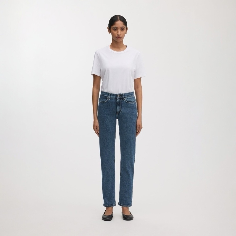 ASKET Organic Cotton The Standard Jeans Curvier in Stone Wash Size 32/27**